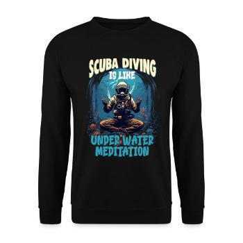 Scuba diver, instructor and fun snorkeling - Unisex Sweatshirt - black - Front - Alina (178cm) & Michal (187cm)