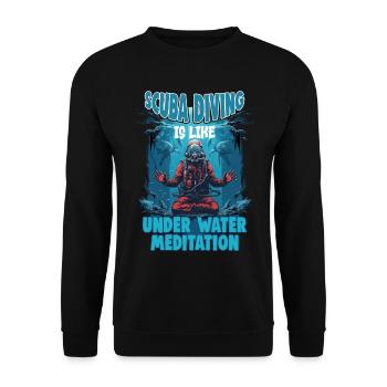 Scuba diver, instructor and fun snorkeling - Unisex Sweatshirt - black - Front - Alina (178cm) & Michal (187cm)
