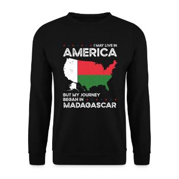 Madagascar American Patriot USA cultivé - Sweat-shirt Unisexe - noir - Devant - Alina (178cm) & Michal (187cm)