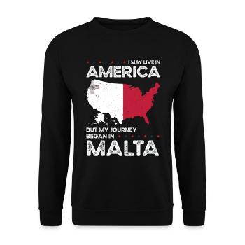 Maltais American Patriot États-Unis cultivé - Sweat-shirt Unisexe - noir - Devant - Alina (178cm) & Michal (187cm)