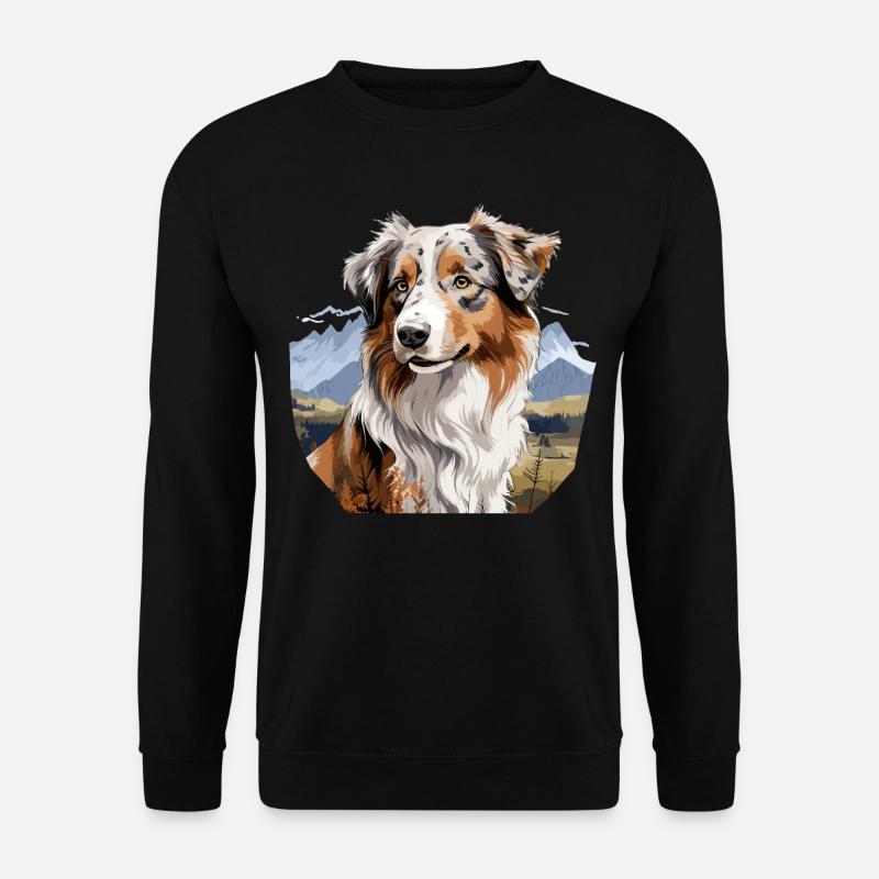 Dog Australian Shepherd - Unisex Sweatshirt - black
