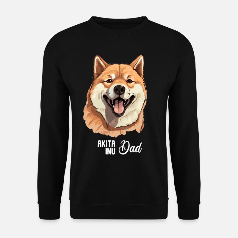 Hund Akita Inu - Unisex Pullover - Schwarz