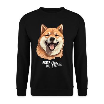 Dog Akita Inu - Unisex Sweatshirt - black - Front - Alina (178cm) & Michal (187cm)