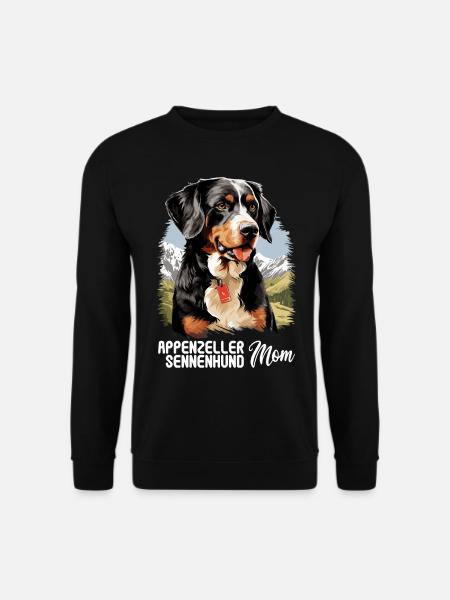 Hund Appenzeller Sennenhund - Unisex Pullover - Schwarz