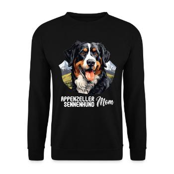 Hund Appenzeller Sennenhund - Unisex Pullover - Schwarz - Vorne - Alina (178cm) & Michal (187cm)