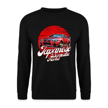 Jdm / Tuning / Turbocharger / Rims / Chiptuning - Unisex Sweatshirt - black - Front - Alina (178cm) & Michal (187cm)