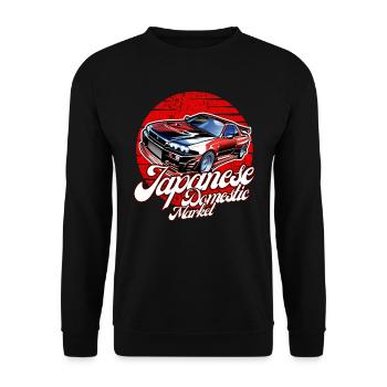 Jdm / Tuning / Turbocharger / Rims / Chiptuning - Unisex Sweatshirt - black - Front - Alina (178cm) & Michal (187cm)