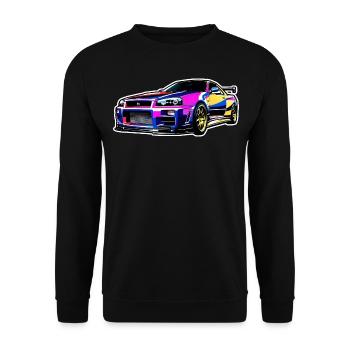 Jdm / Tuning / Turbocharger / Rims / Chiptuning - Unisex Sweatshirt - black - Front - Alina (178cm) & Michal (187cm)