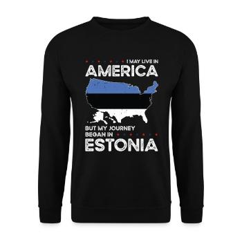Estonien américain Patriot USA Cultivé - Sweat-shirt Unisexe - noir - Devant - Alina (178cm) & Michal (187cm)
