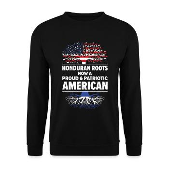 Hondurien American Patriot États-Unis - Sweat-shirt Unisexe - noir - Devant - Alina (178cm) & Michal (187cm)