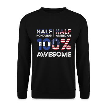 Hondurien American Patriot États-Unis - Sweat-shirt Unisexe - noir - Devant - Alina (178cm) & Michal (187cm)
