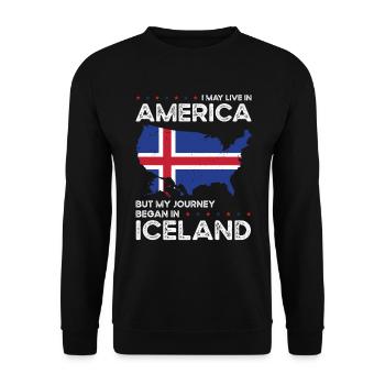 Islandais American Patriot USA cultivé - Sweat-shirt Unisexe - noir - Devant - Alina (178cm) & Michal (187cm)