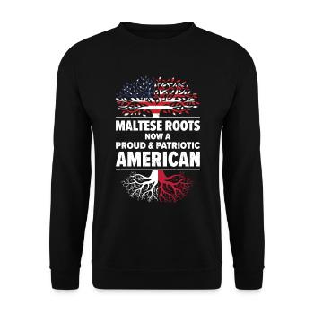 Maltais American Patriot États-Unis cultivé - Sweat-shirt Unisexe - noir - Devant - Alina (178cm) & Michal (187cm)