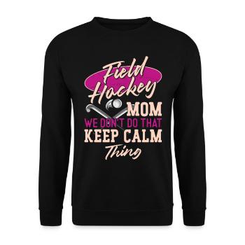 Hockey sur gazon Maman Hockey sur gazon Maman - Sweat-shirt Unisexe - noir - Devant - Alina (178cm) & Michal (187cm)