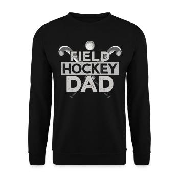 Field Hockey Dad Field Hockey Dad - Unisex Pullover - Schwarz - Vorne - Alina (178cm) & Michal (187cm)