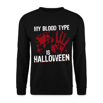 Mon groupe sanguin est Halloween - 31 octobre Halloween - Sweat-shirt Unisexe - noir - Devant - Alina (178cm) & Michal (187cm)