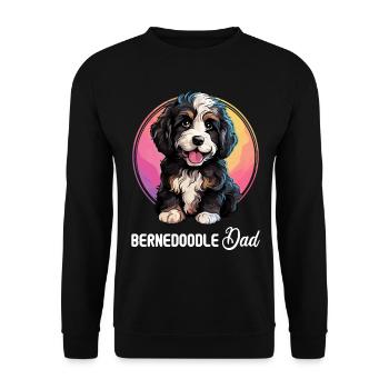 Dog Bernedoodle - Unisex Sweatshirt - black - Front - Alina (178cm) & Michal (187cm)