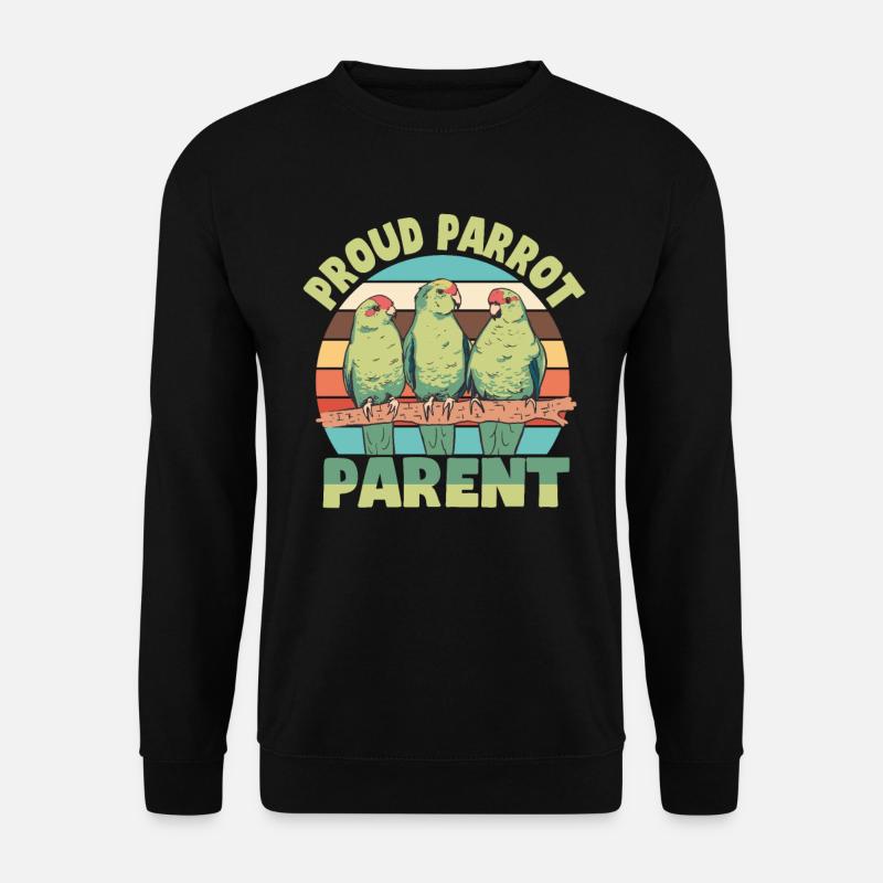 Perruche Perroquet Perroquet Propriétaire - Sweat-shirt Unisexe - noir