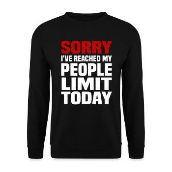 Misanthrope Antisocial Introvert - Unisex Sweatshirt - black - Front - Alina (178cm) & Michal (187cm)