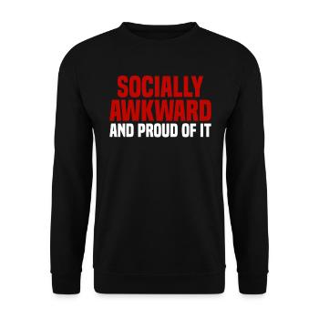 Misanthrope Antisocial Introvert - Unisex Sweatshirt - black - Front - Alina (178cm) & Michal (187cm)