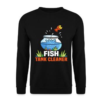 Nettoyeur d’aquarium Aquariist Fish Lover Aquarium - Sweat-shirt Unisexe - noir - Devant - Alina (178cm) & Michal (187cm)
