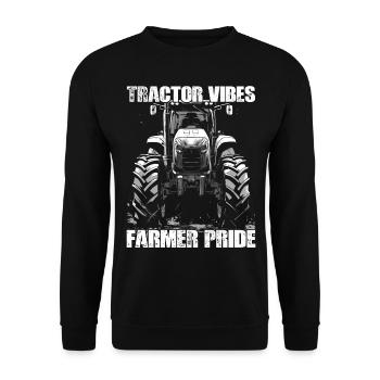 Tractor Vibes Farmer Pride Traktor Bauer Landwirt - Sweat-shirt Unisexe - noir - Devant - Alina (178cm) & Michal (187cm)