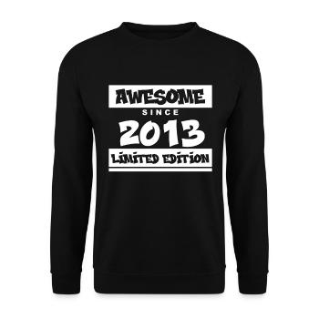 2013 - Vintage 2013 - Fantastic since 2013 - Unisex Sweatshirt - black - Front - Alina (178cm) & Michal (187cm)