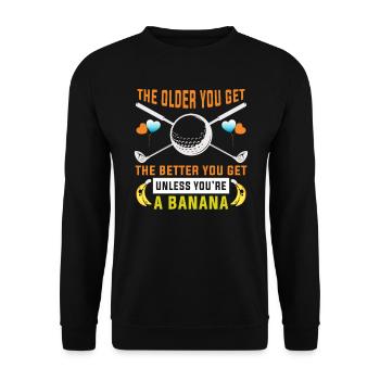 Golf Instructor Golfer Design for Golfers - Unisex Sweatshirt - black - Front - Alina (178cm) & Michal (187cm)
