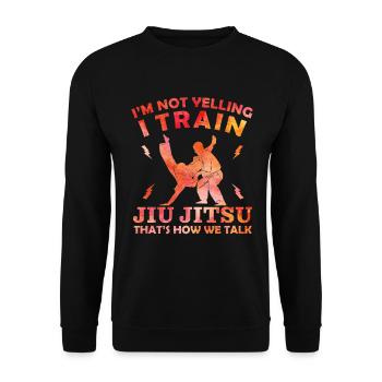 Brasilianischer Jiu-jitsu-trainer Kampfsport Bjj - Unisex Pullover - Schwarz - Vorne - Alina (178cm) & Michal (187cm)