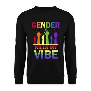 Fierté Gay Diversité sexuelle Fierté gaie - Sweat-shirt Unisexe - noir - Devant - Alina (178cm) & Michal (187cm)