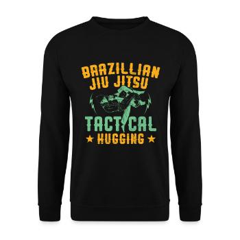 Brazilian Jiu-jitsu trainer Martial Arts Bjj - Unisex Sweatshirt - black - Front - Alina (178cm) & Michal (187cm)