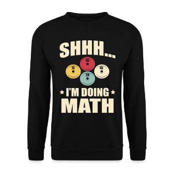 Ich Mache Mathe Bodybuilder Bodybuilding - Unisex Pullover - Schwarz - Vorne - Alina (178cm) & Michal (187cm)