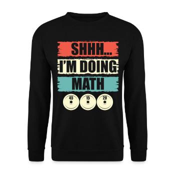 Ich Mache Mathe Bodybuilder Bodybuilding - Unisex Pullover - Schwarz - Vorne - Alina (178cm) & Michal (187cm)