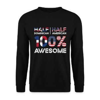 Patriote dominicain américain États-Unis - Sweat-shirt Unisexe - noir - Devant - Alina (178cm) & Michal (187cm)