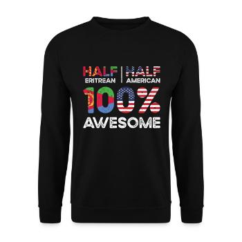 Eritreische amerikanische Patriotin USA Gewachsen - Unisex Pullover - Schwarz - Vorne - Alina (178cm) & Michal (187cm)