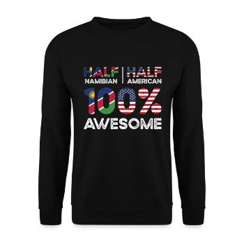 Namibia Amerikanischer Patriot USA Gewachsen - Unisex Pullover - Schwarz - Vorne - Alina (178cm) & Michal (187cm)