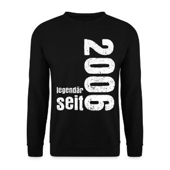 Geburtstag. Geburtsjahr 2006. Jahrgang 2006. - Unisex Pullover - Schwarz - Vorne - Alina (178cm) & Michal (187cm)