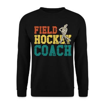 Field Hockey Coach Field Hockey - Unisex Pullover - Schwarz - Vorne - Alina (178cm) & Michal (187cm)