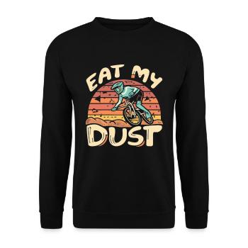 Mountain Bike Downhill Eat My Thirst - Unisex Sweatshirt - black - Front - Alina (178cm) & Michal (187cm)