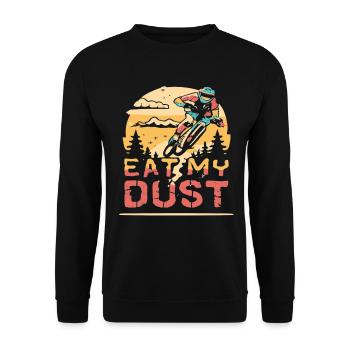 VTT Descente Mange ma poussière - Sweat-shirt Unisexe - noir - Devant - Alina (178cm) & Michal (187cm)