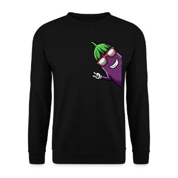 Aubergine, fruits et légumes - Sweat-shirt Unisexe - noir - Devant - Alina (178cm) & Michal (187cm)