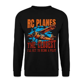 Ce qui se rapproche le plus d’un modèle pilote - Sweat-shirt Unisexe - noir - Devant - Alina (178cm) & Michal (187cm)