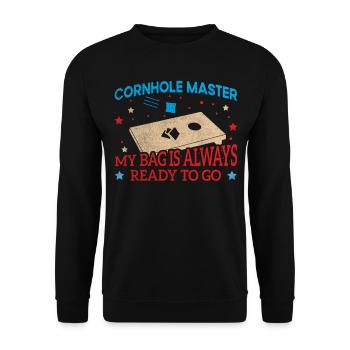 Cornhole Master My Bag Is Always Ready To Go - Unisex Sweatshirt - black - Front - Alina (178cm) & Michal (187cm)