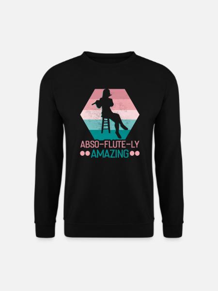 Flötenspieler im Musikverein Flötist Musiker - Unisex Pullover - Schwarz