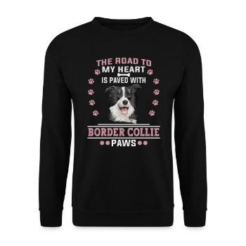 Dogs Saying Border Collie Design for - Unisex Sweatshirt - black - Front - Alina (178cm) & Michal (187cm)