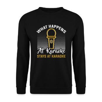 Karaoké Chant Chanteur Musique Karaoké Bar - Sweat-shirt Unisexe - noir - Devant - Alina (178cm) & Michal (187cm)
