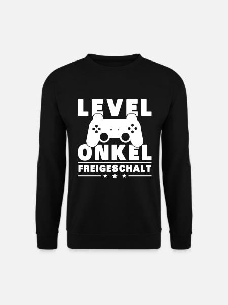 Level Onkel Freigeschalt Du Wirst Onkel - Unisex Pullover - Schwarz