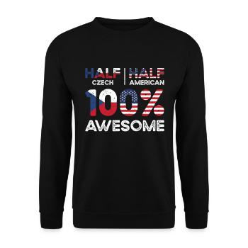 Czech American Patriot USA Grown Czech Republic - Unisex Sweatshirt - black - Front - Alina (178cm) & Michal (187cm)