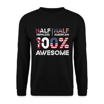Népalais Patriote américain États-Unis - Sweat-shirt Unisexe - noir - Devant - Alina (178cm) & Michal (187cm)