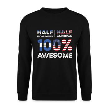 Nicaraguan American Patriot USA Grown Nicaragua - Unisex Sweatshirt - black - Front - Alina (178cm) & Michal (187cm)